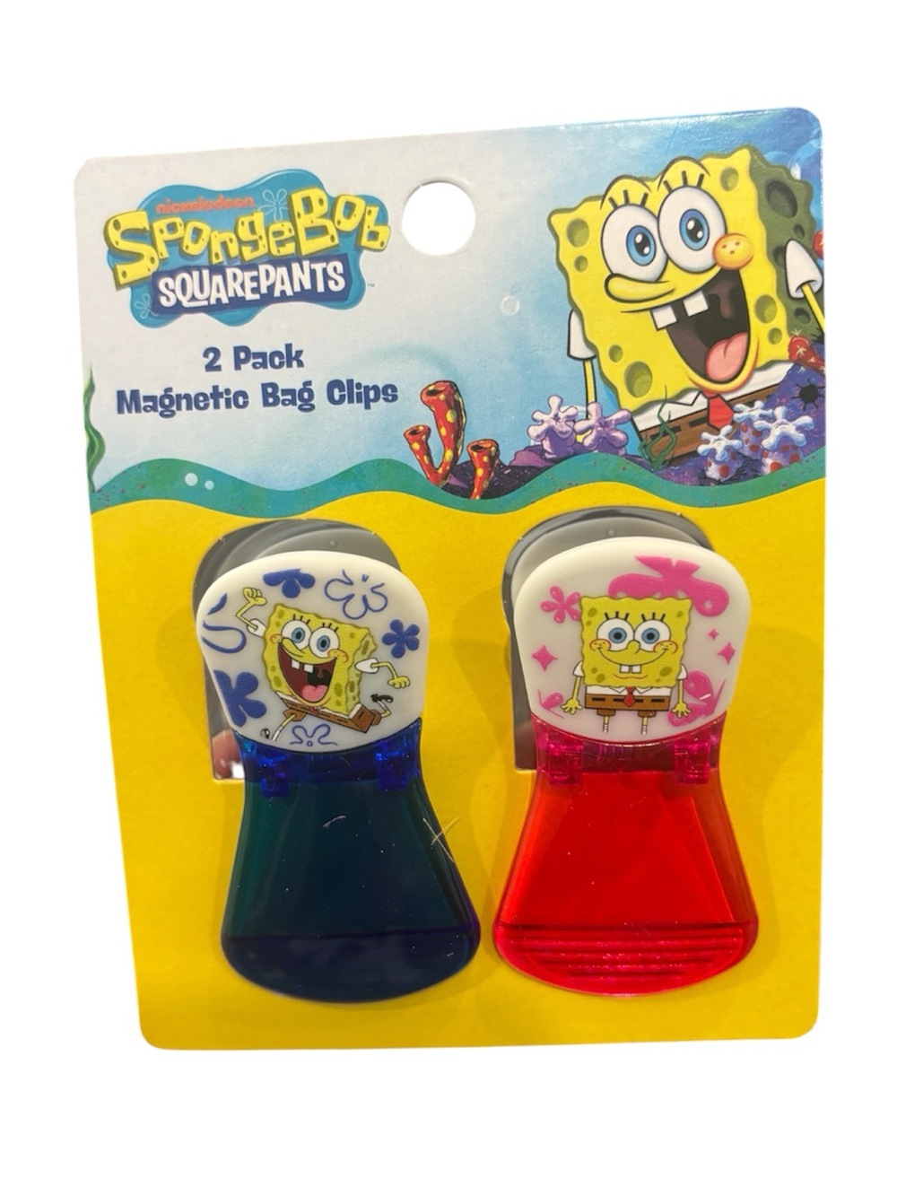 Nickelodeon Magnetic Bag Clip Duo - Blue & Red Accents